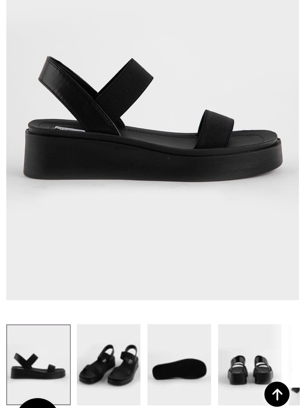 Steve Madden Black Platform Slingback Sandals